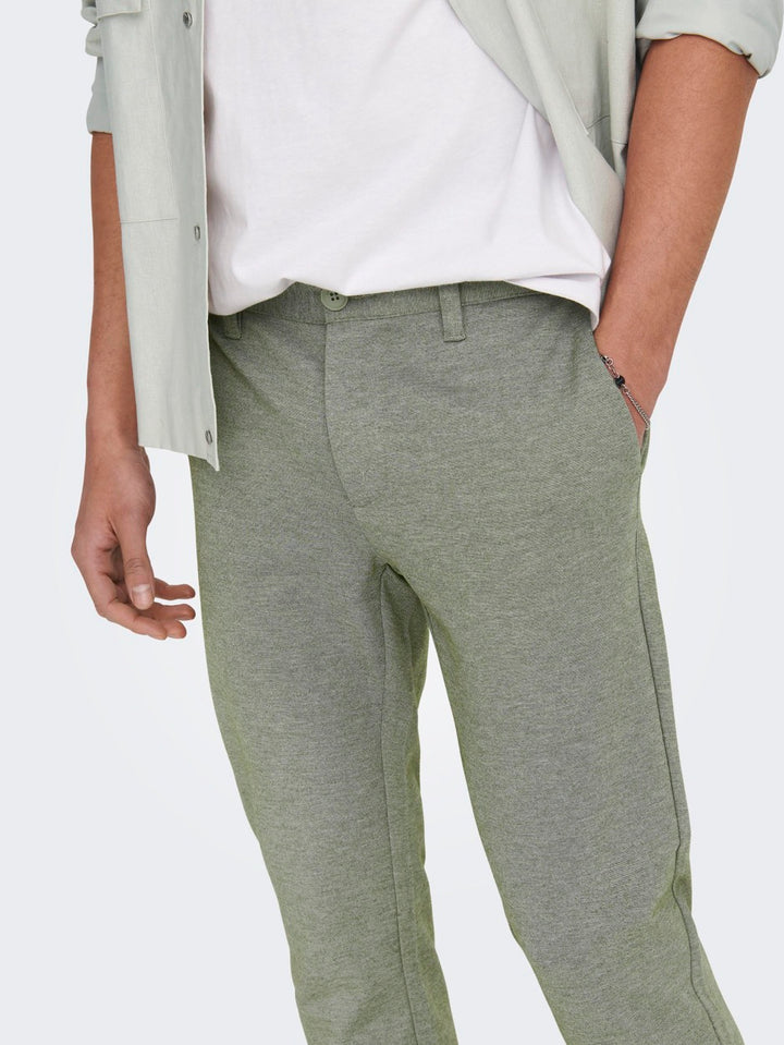 Onsmark Slim Tap 0209 Melange Pant - Olijf