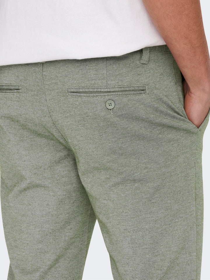 Onsmark Slim Tap 0209 Melange Pant - Olijf