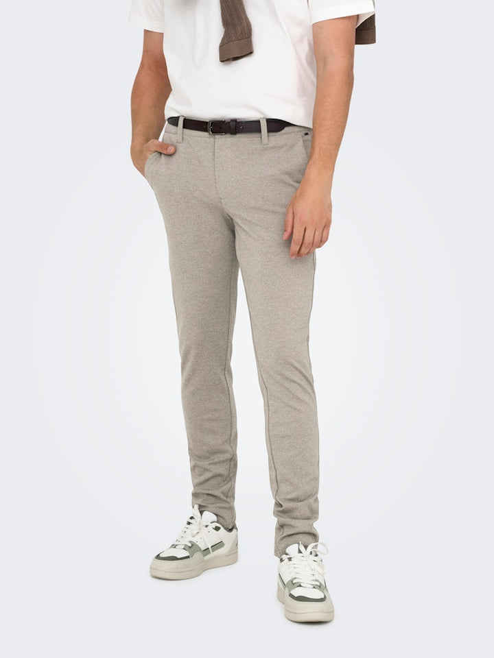 Onsmark Slim Tap 0209 Melange Pant - Taupe