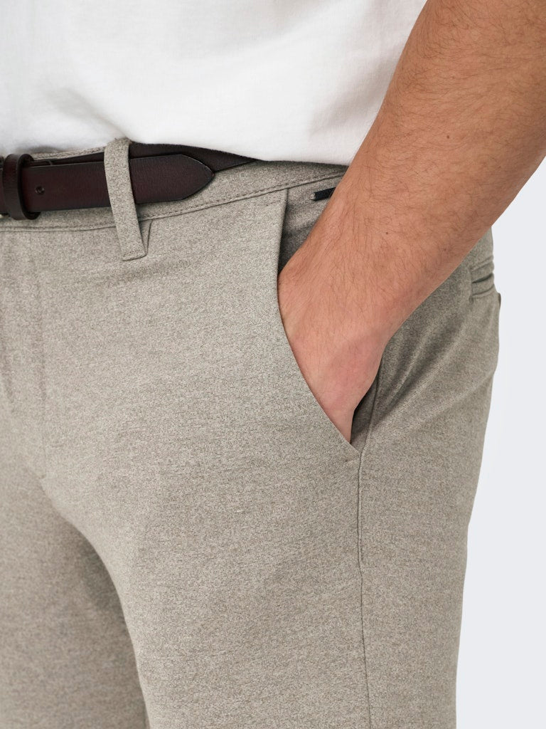 Onsmark Slim Tap 0209 Melange Pant - Taupe