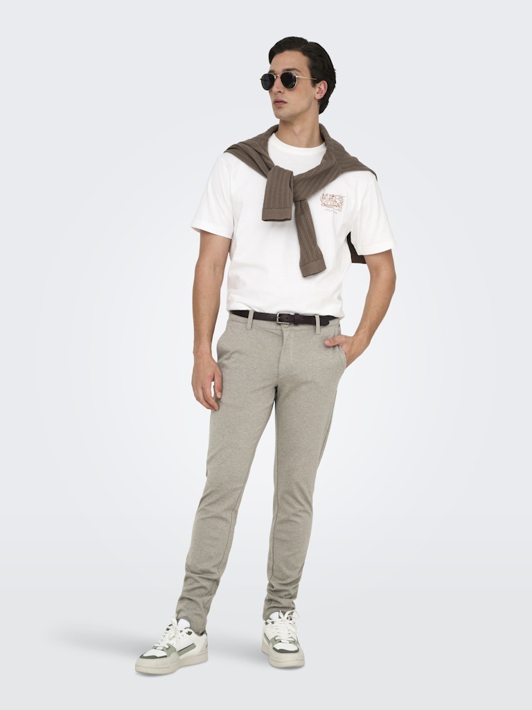 Onsmark Slim Tap 0209 Melange Pant - Taupe