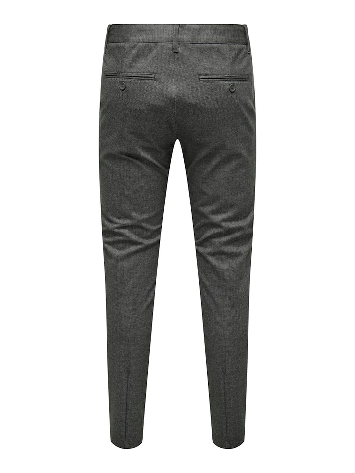 Onsmark Slim Check 020960 Pant - Grijs Dessin