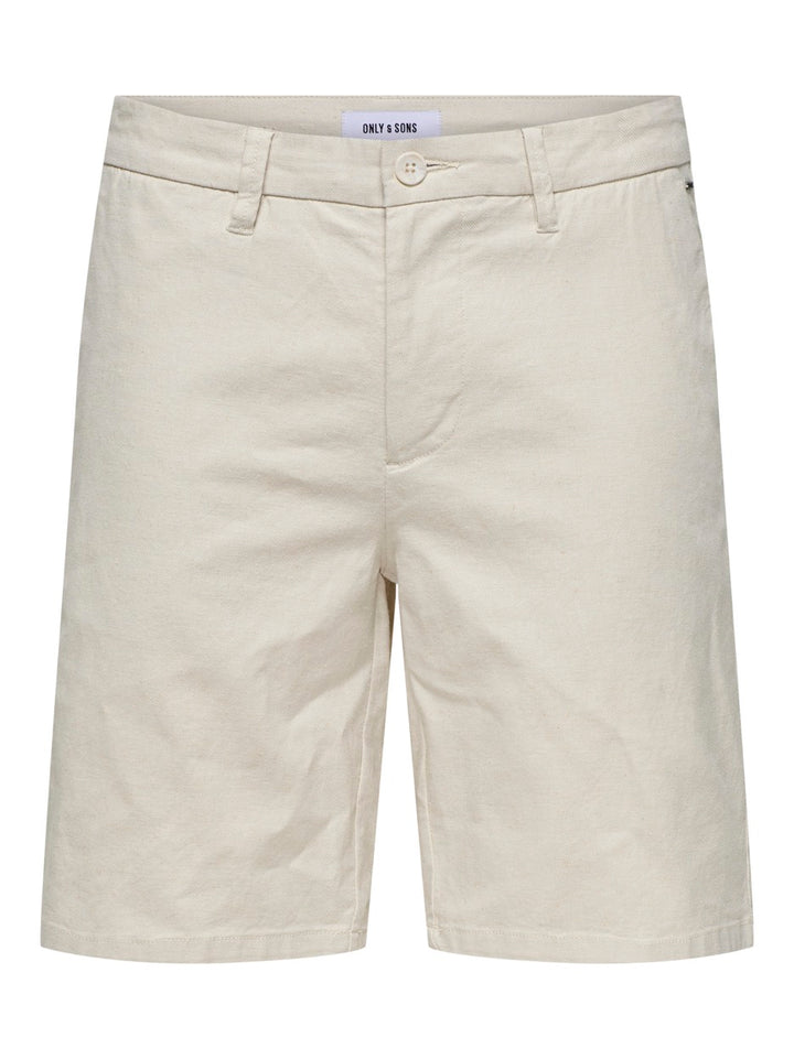Onsmark 0011 Cotton Linen Shorts No - Beige