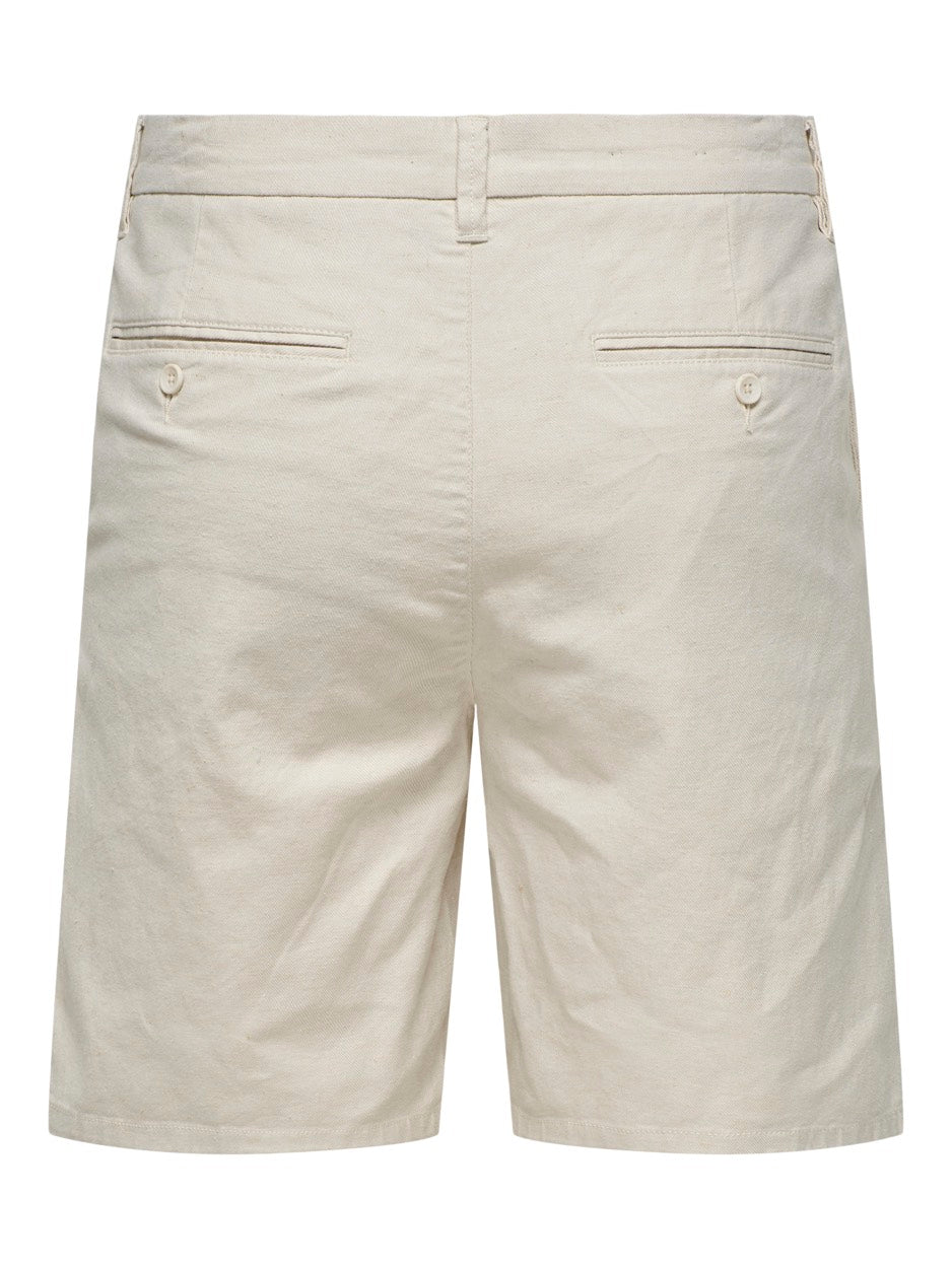 Onsmark 0011 Cotton Linen Shorts No - Beige