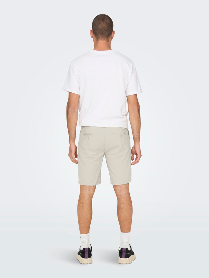 Onsmark 0011 Cotton Linen Shorts No - Beige
