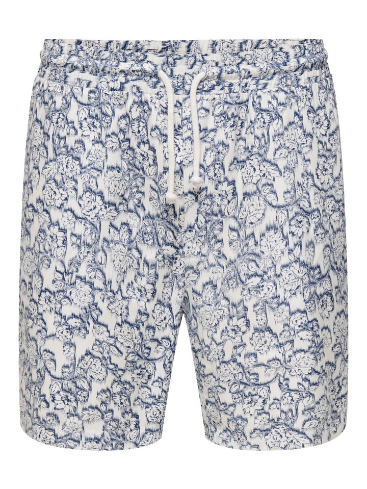 Onstel Dash Life Reg Aop Shorts - Wit Dessin