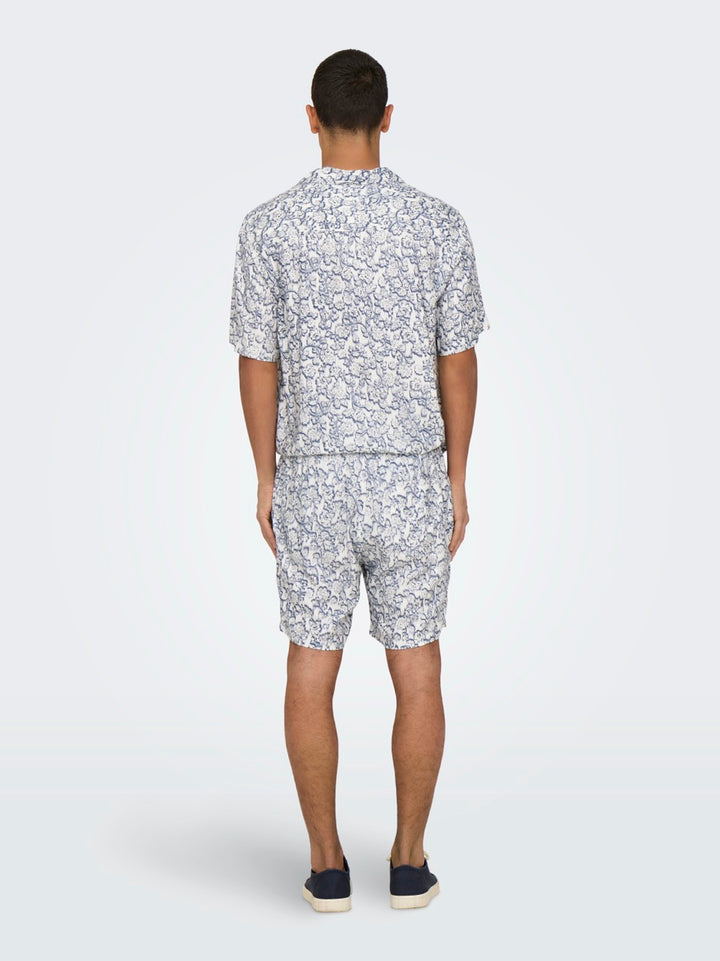 Onstel Dash Life Reg Aop Shorts - Wit Dessin