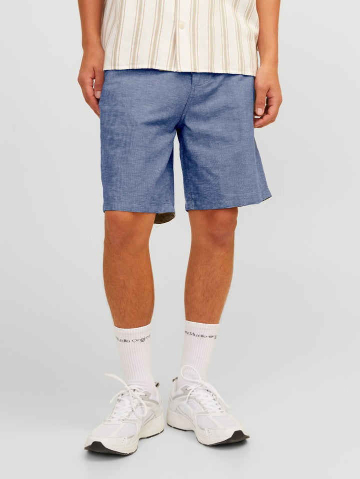 Jpstace Jjsummer Linen Blend Short - Lichtblauw