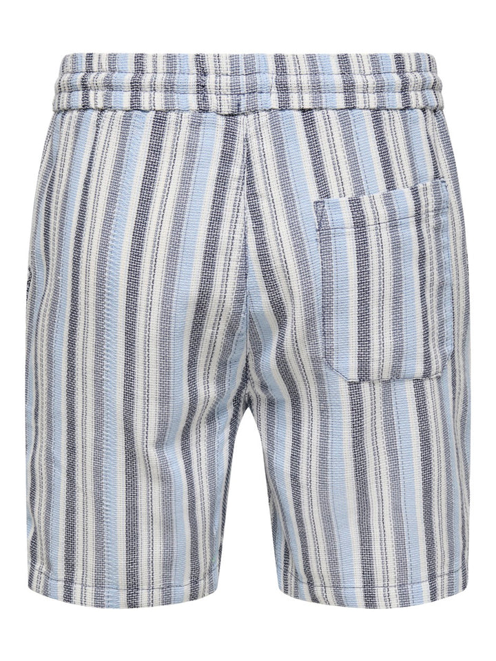 Onstrev Life Reg Struc Stripe Short - Blauw Dessin