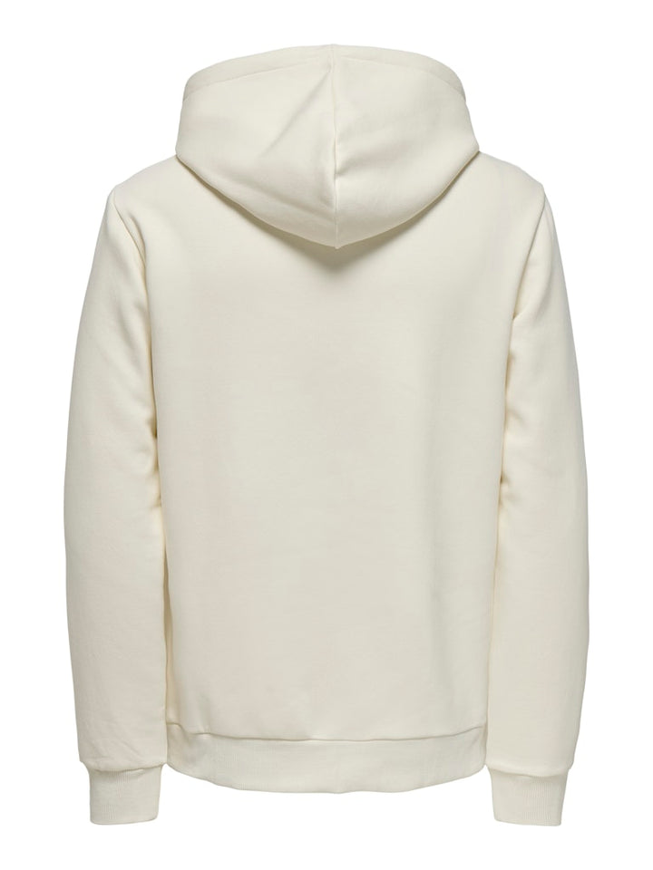 Onsceres Kenny Reg Ls Hoodie Sweat - Ecru