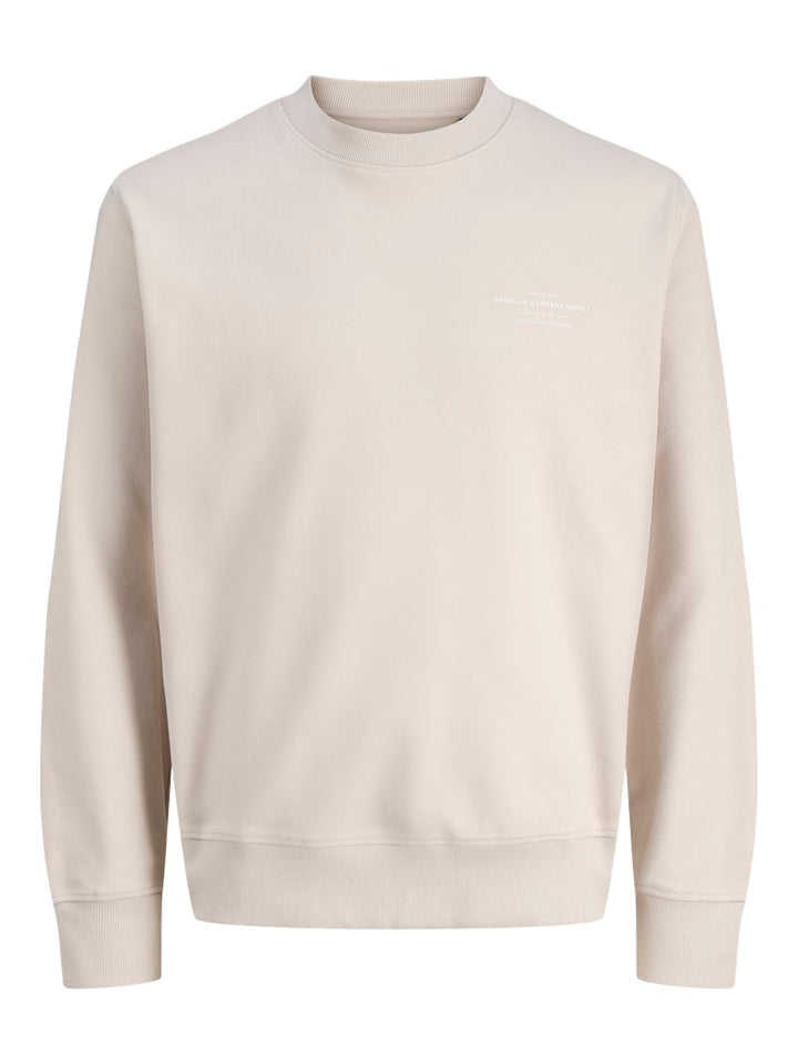 Jprblachad Branding Sweat Crew Neck Ln - Beige