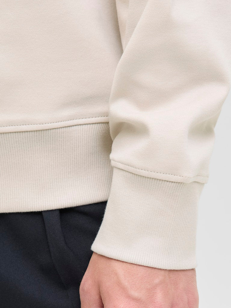 Jprblachad Branding Sweat Crew Neck Ln - Beige