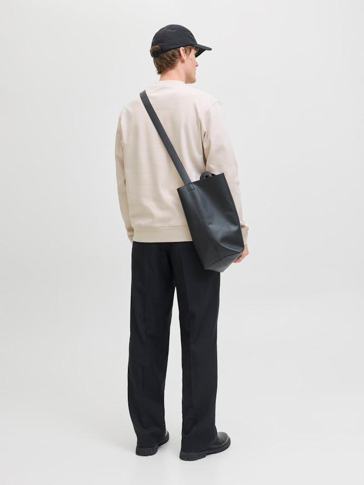 Jprblachad Branding Sweat Crew Neck Ln - Beige