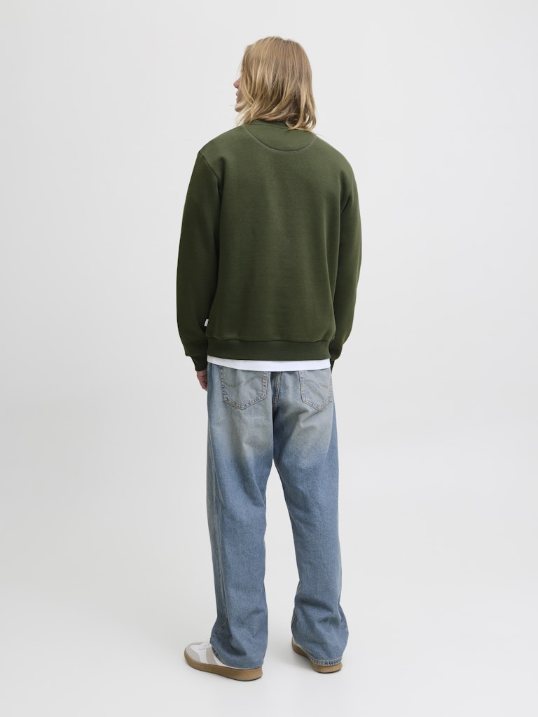 Jjebradley Sweat Crew Noos - Donkergroen