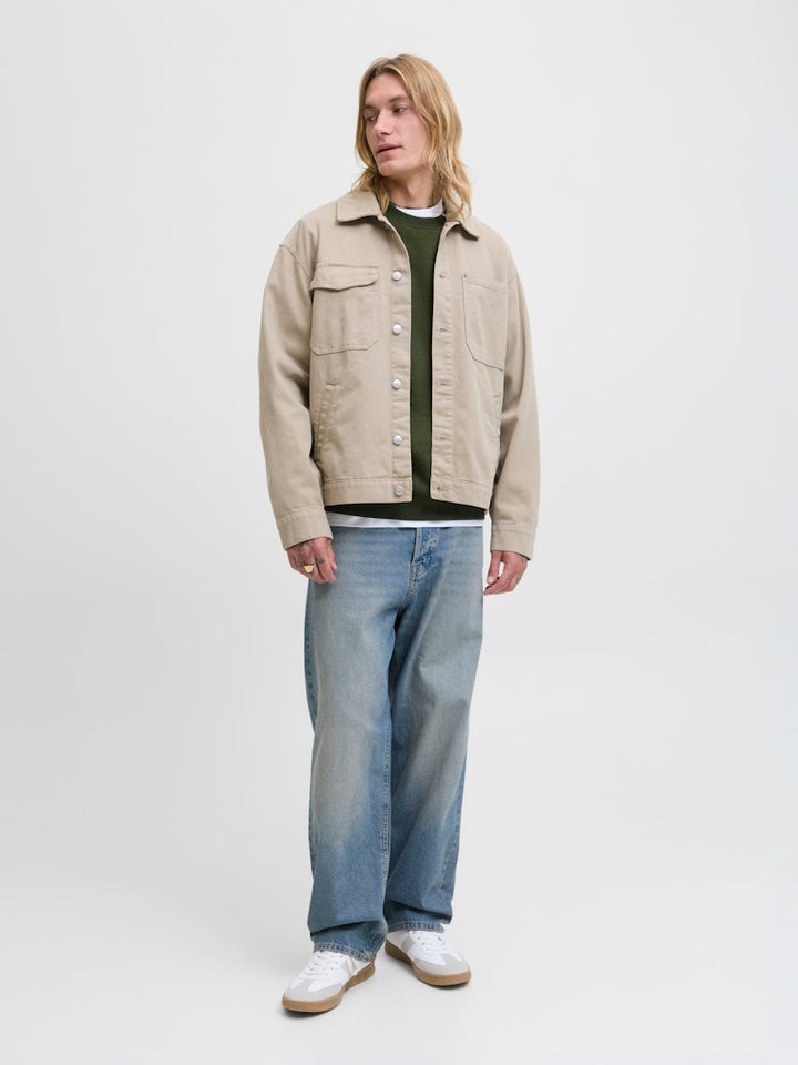 Jjebradley Sweat Crew Noos - Donkergroen