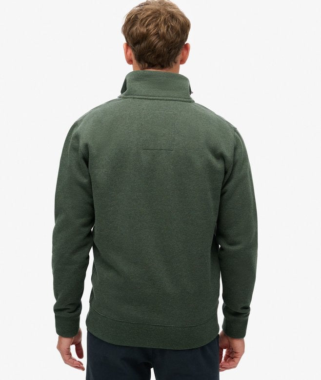 Hanly Zip Sweat - Donkergroen