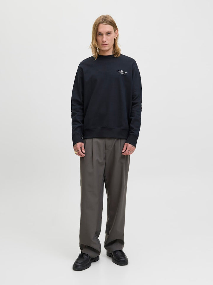 Jprblachad Branding Sweat Crew Neck Ln - Zwart