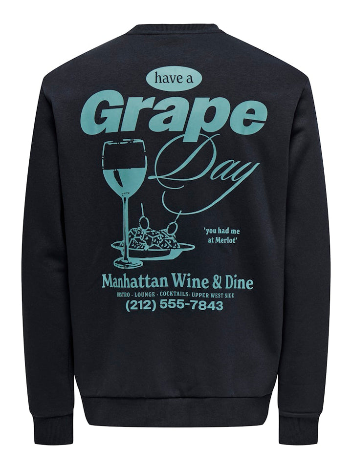 Onsalfresco Reg Crew Neck - Zwart