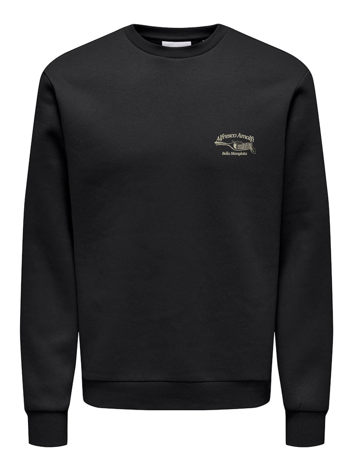 Onsalfresco Reg Crew Neck - Zwart