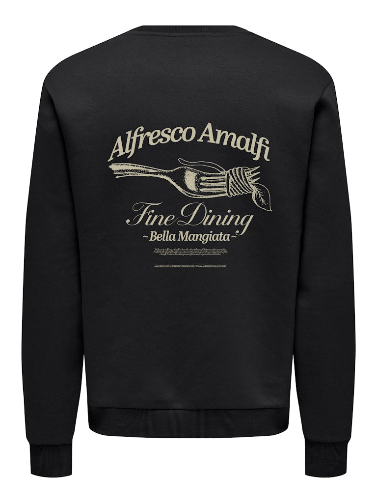 Onsalfresco Reg Crew Neck - Zwart