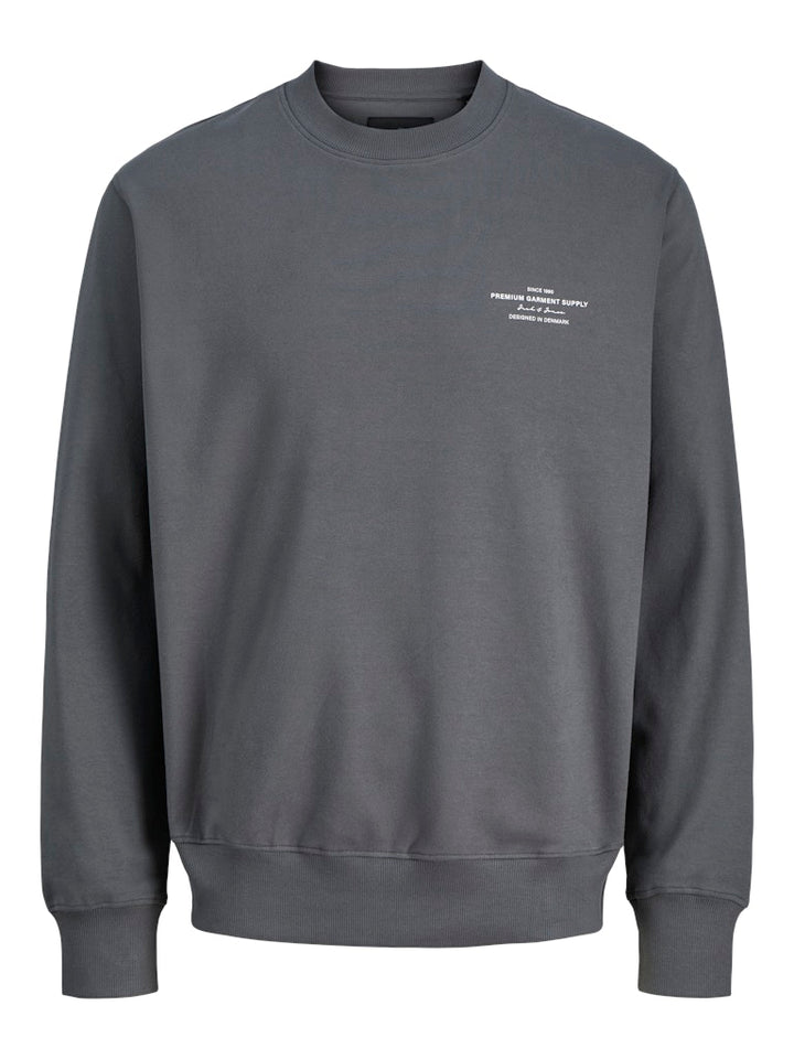 Jprblachad Branding Sweat Crew Neck Ln - Steel