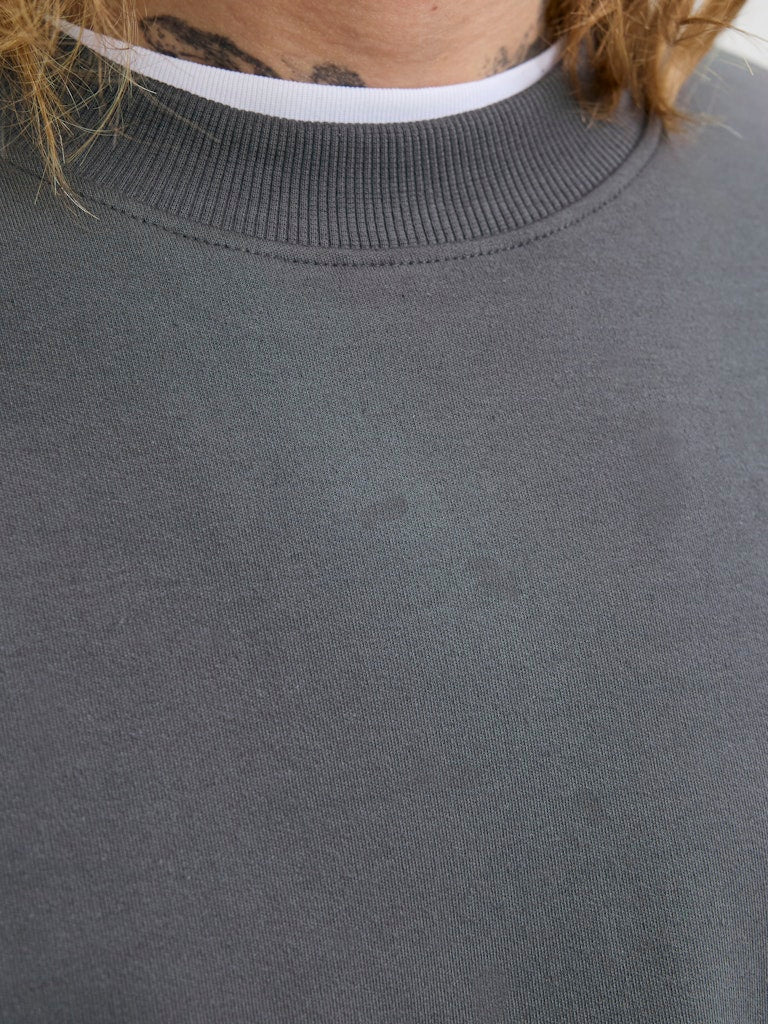 Jprblachad Branding Sweat Crew Neck Ln - Steel