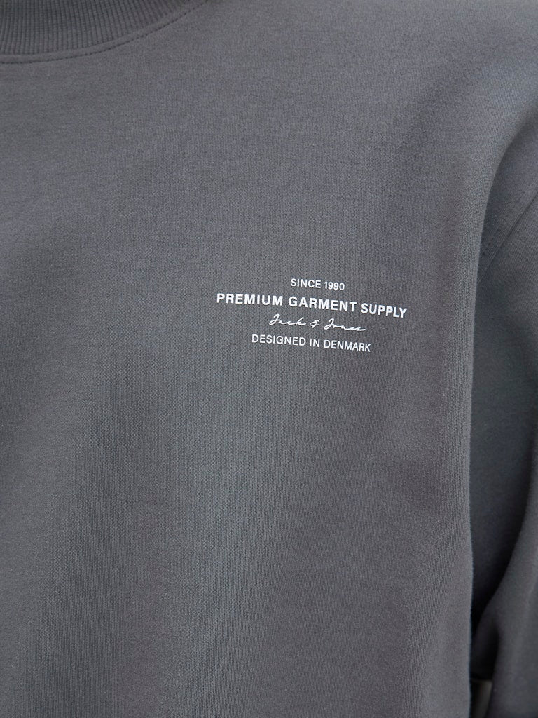 Jprblachad Branding Sweat Crew Neck Ln - Steel
