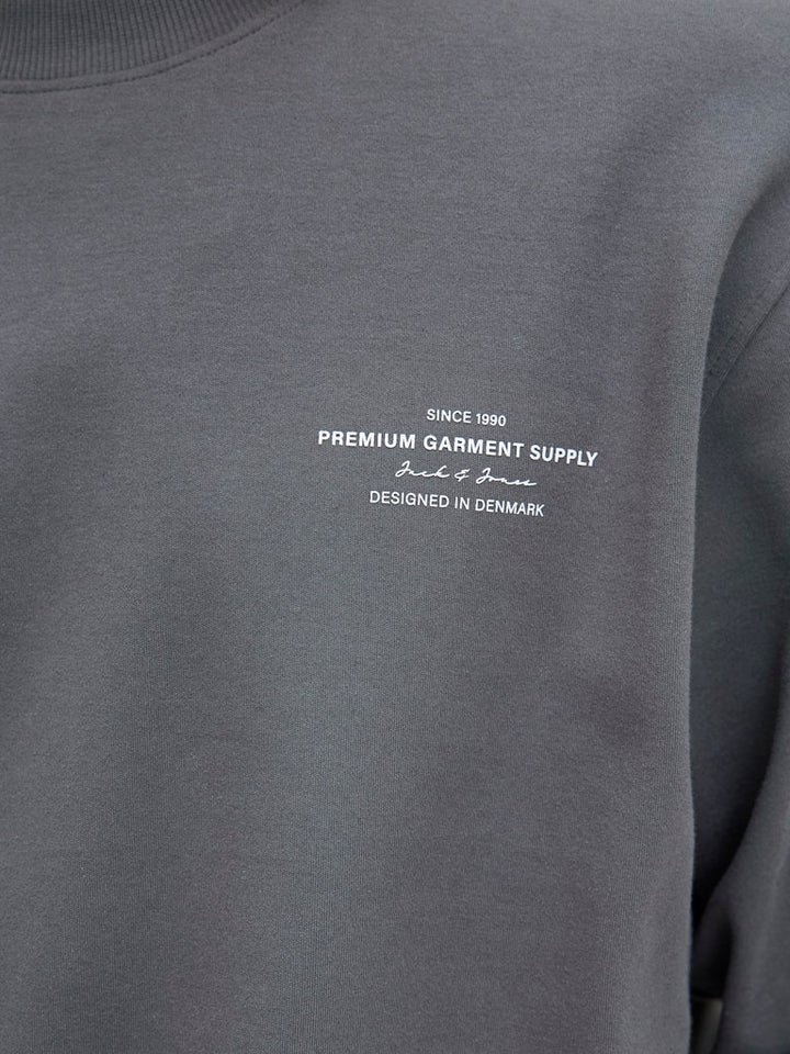 Jprblachad Branding Sweat Crew Neck Ln - Steel