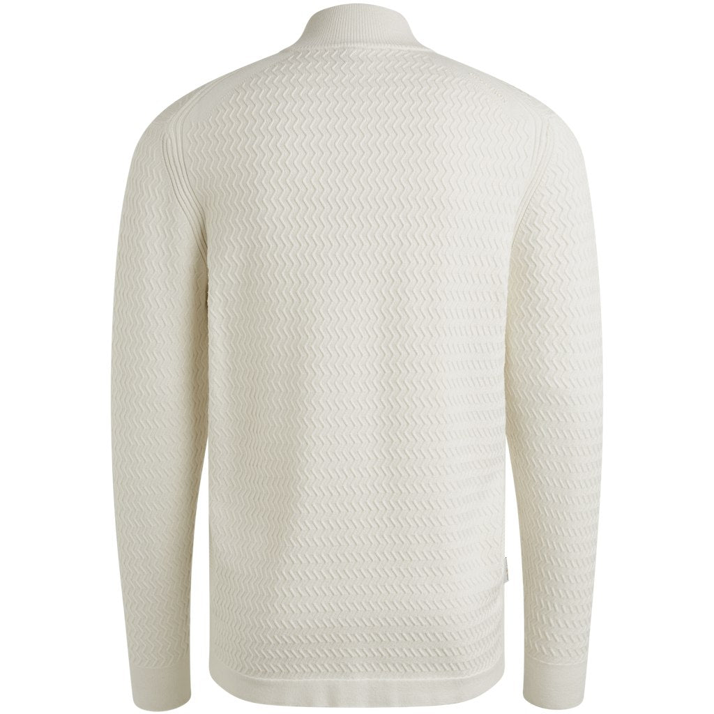 Half Zip Collar Ecovero - Off-white