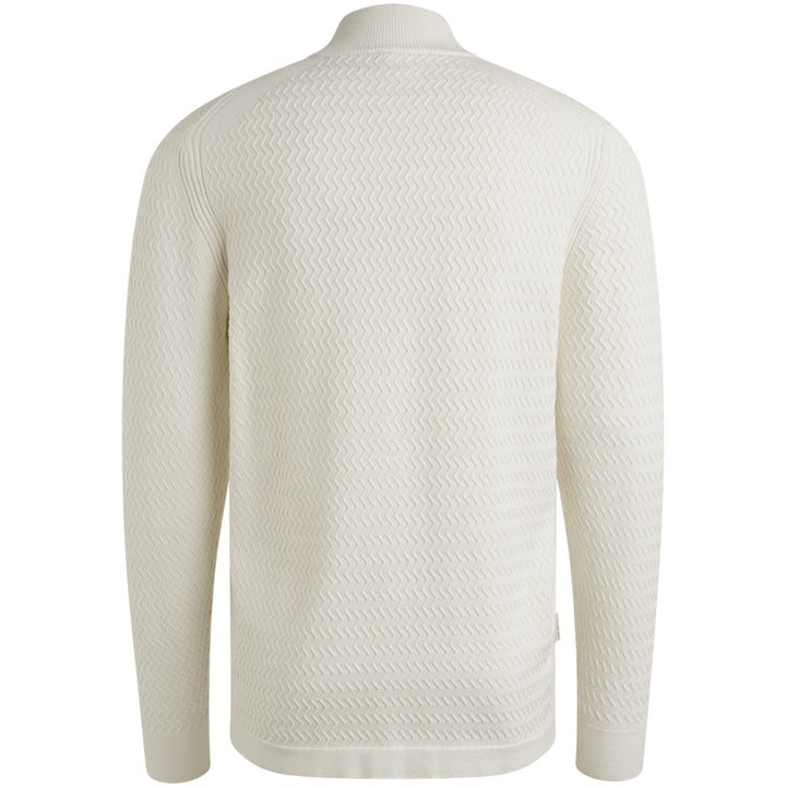 Half Zip Collar Ecovero - Off-white