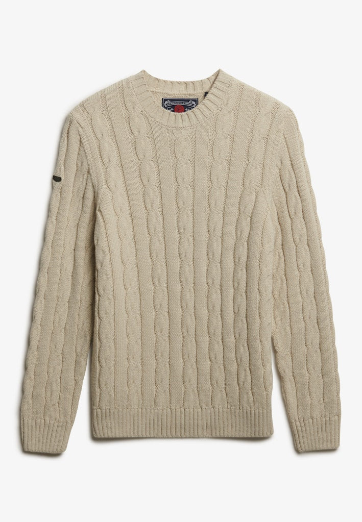 Jacob Cable Trui - Ecru