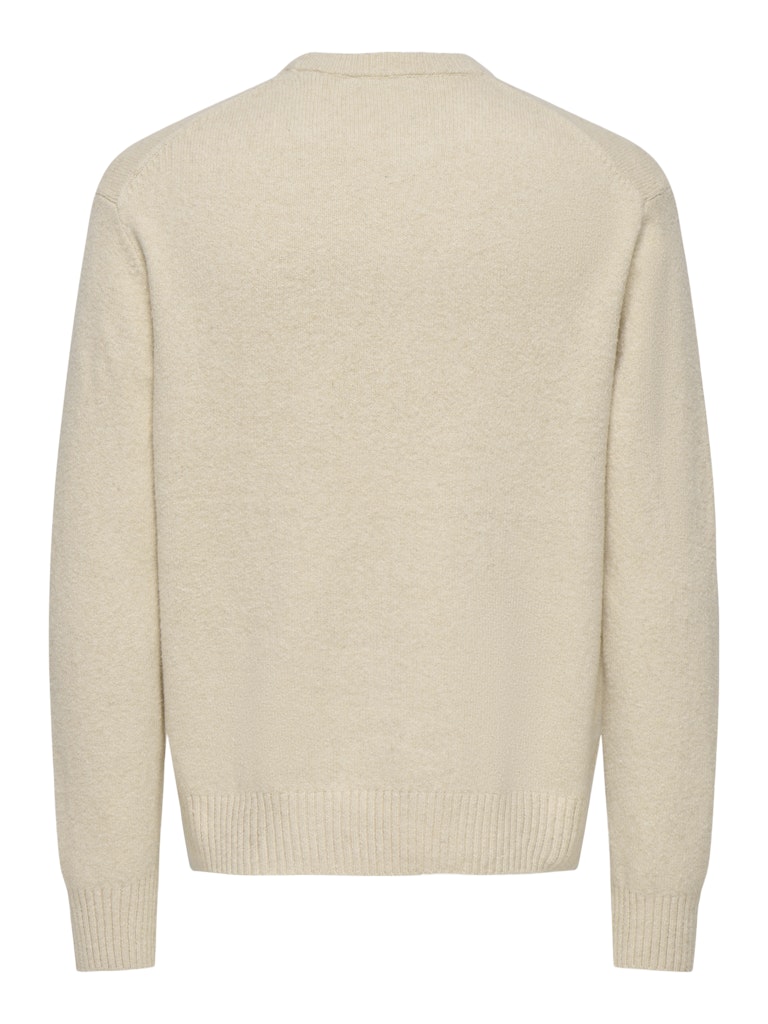 Onsjames Rlx Crew Knit Noos - Ecru