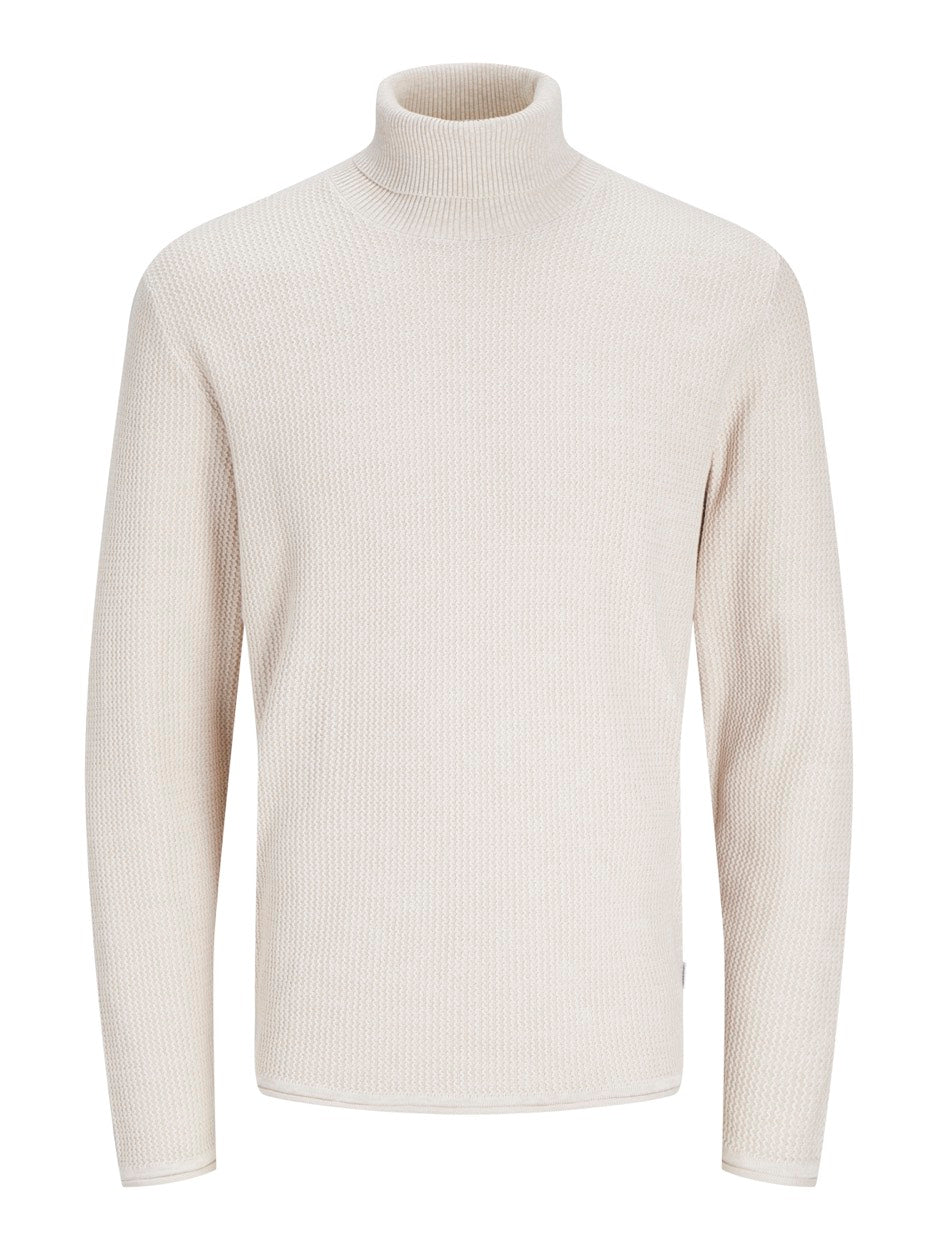 Jjecooper Knit Roll Neck - Beige