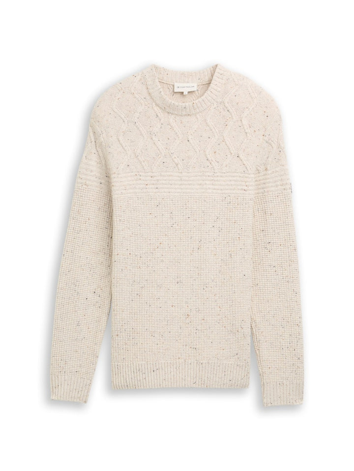 Kabel Knit Pullover - Beige