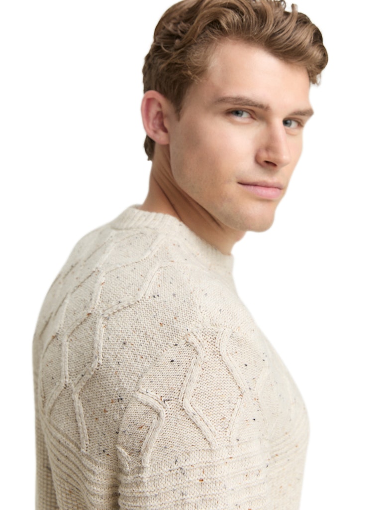 Kabel Knit Pullover - Beige