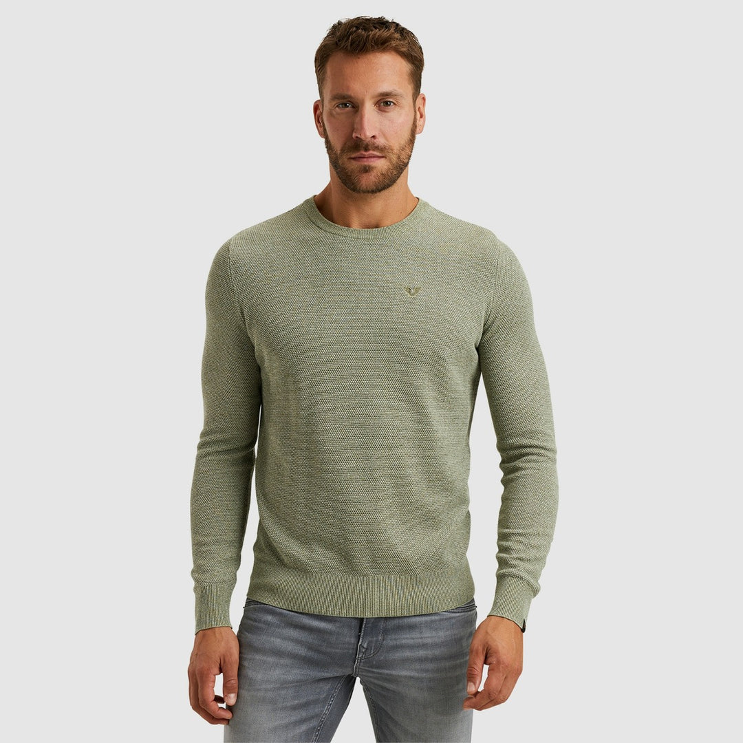 R-neck Cotton Modal - Oud Groen