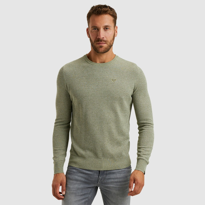 R-neck Cotton Modal - Oud Groen