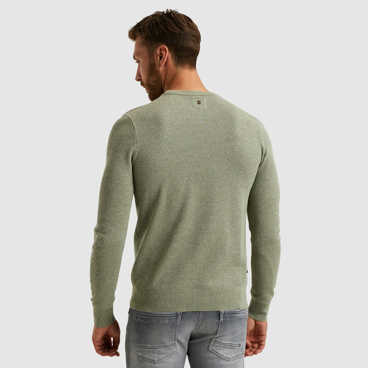 R-neck Cotton Modal - Oud Groen