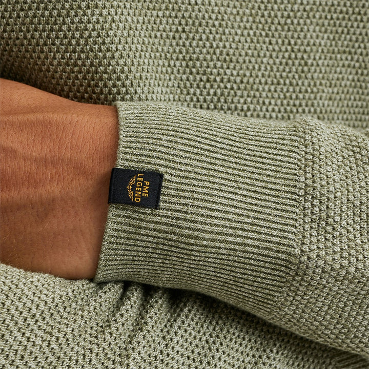 R-neck Cotton Modal - Oud Groen