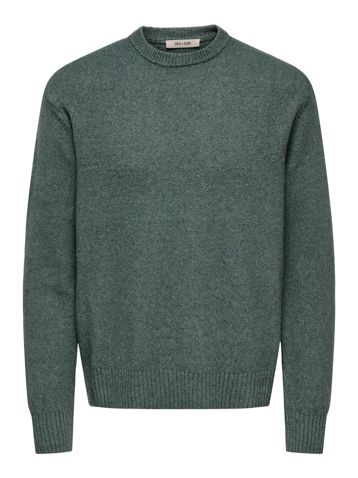 Onsjames Rlx Crew Knit Noos - Oud Groen