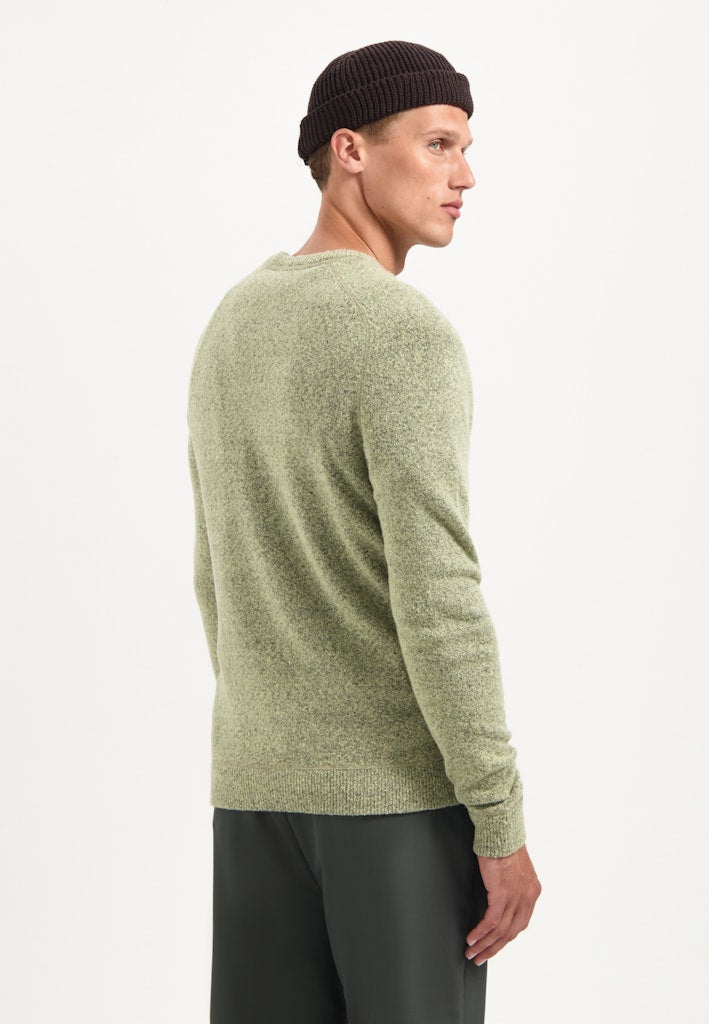 Pullover Crewneck Soft Wool Blend - Groen Dessin