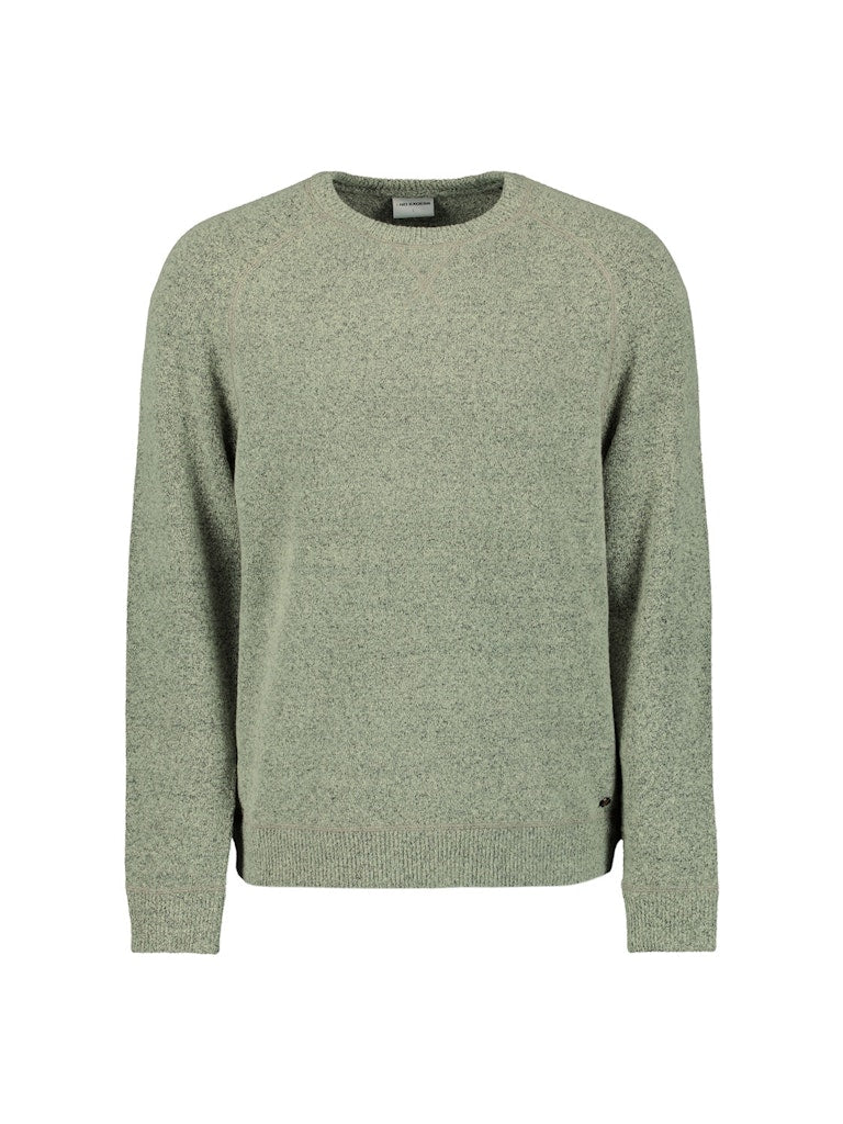 Pullover Crewneck Soft Wool Blend - Groen Dessin