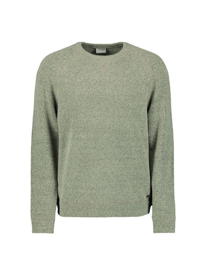Pullover Crewneck Soft Wool Blend - Groen Dessin