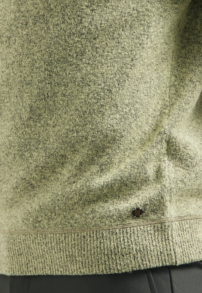 Pullover Crewneck Soft Wool Blend - Groen Dessin