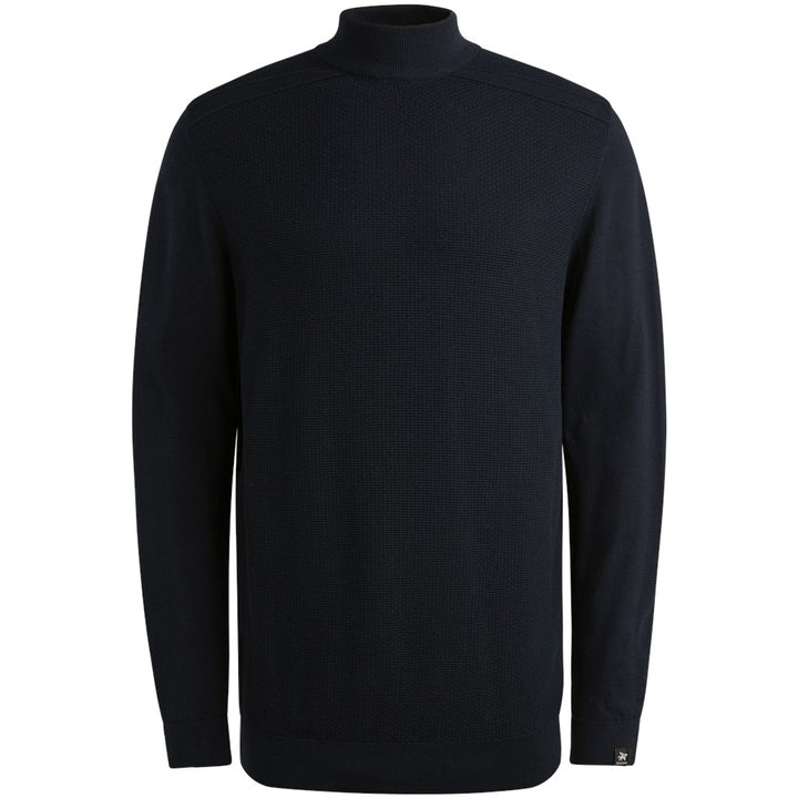 Mock Neck Cotton Modal - Navy