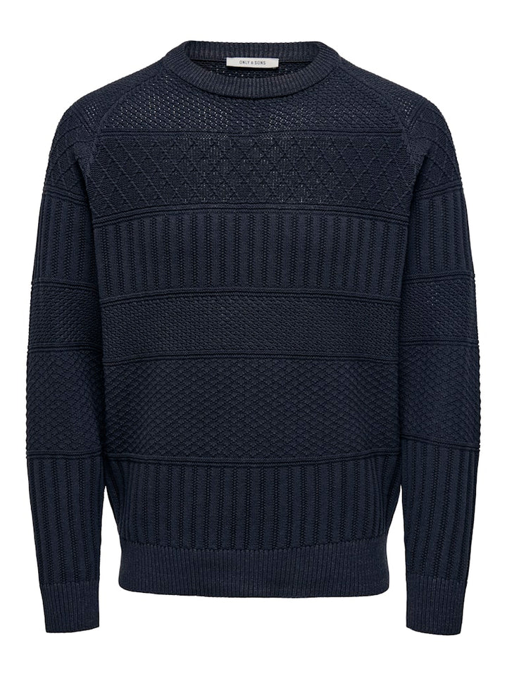 Onsalkan Reg Crew Knit - Navy