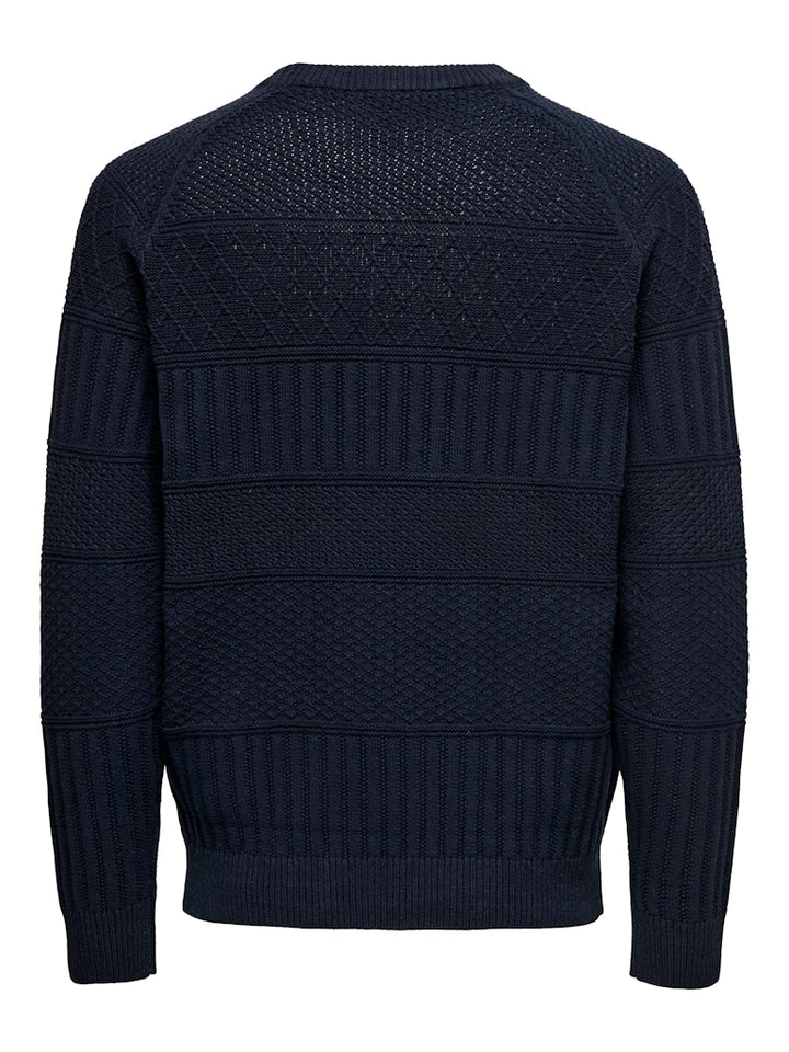 Onsalkan Reg Crew Knit - Navy