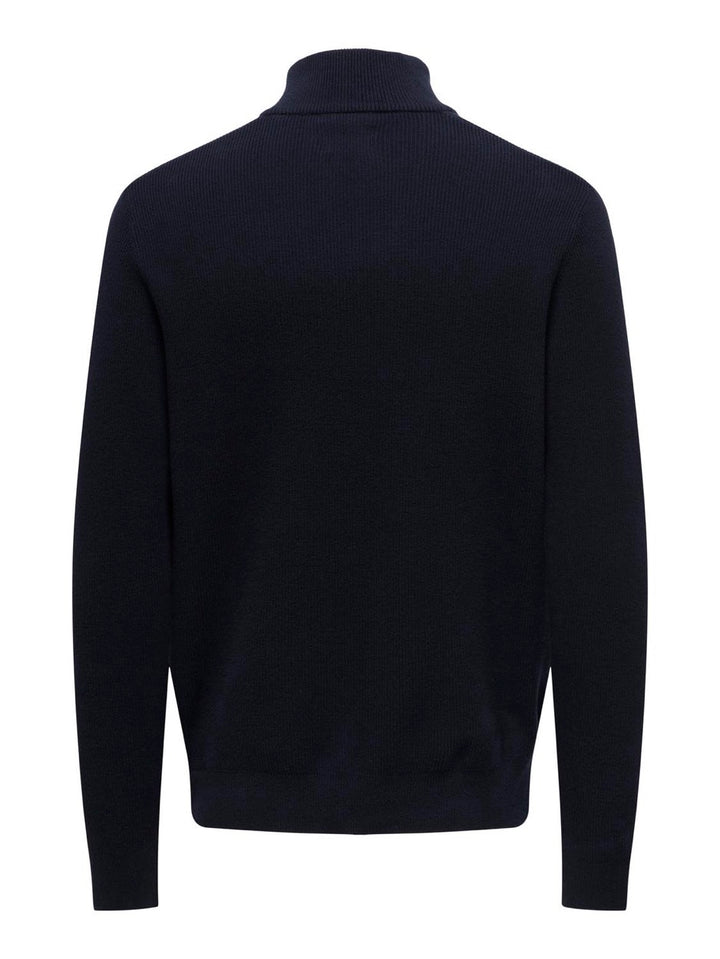 Onsphil Reg 12 Struc Half Zip Knit - Navy