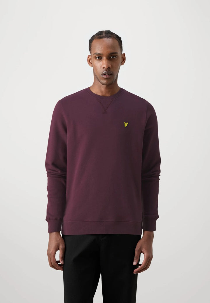 Cotton Merino Crew Neck - Bordeaux