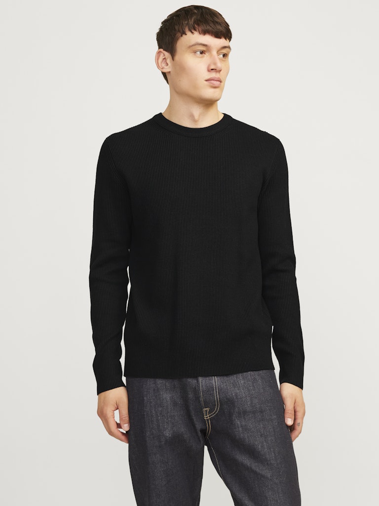Jjeperfect Knit Crew Neck Ln - Zwart